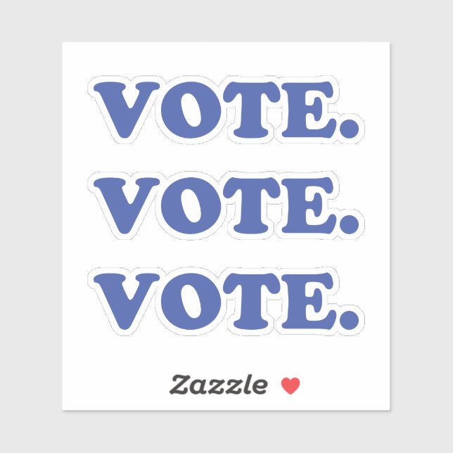 Sticker lettres bleues "vote" - (Feuille)