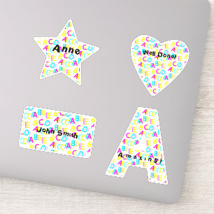 Sticker Lettres colorées personnalisées Dizzy Alphabet