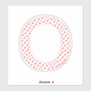 STICKER LETTRES COMPOSÉES DE CŒURS