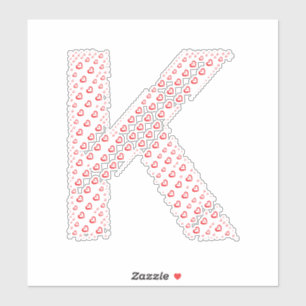 STICKER LETTRES COMPOSÉES DE CŒURS