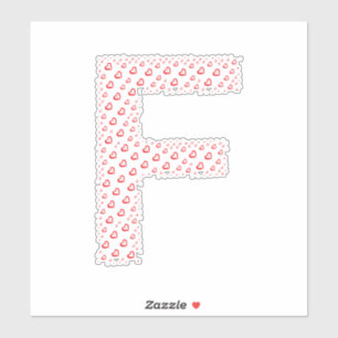 STICKER LETTRES COMPOSÉES DE CŒURS
