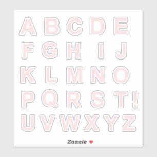 STICKER LETTRES COMPOSÉES DE CŒURS