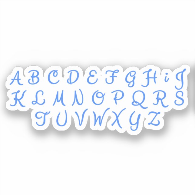 Sticker Lettres de l'alphabet pour scrapbooking - Autocoll (Recto)