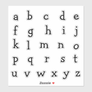 Sticker Lettres de monogramme alphabet initial