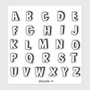 Sticker Lettres Initiales Monogramme Alphabet
