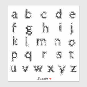 Sticker Lettres Initiales Monogramme Alphabet