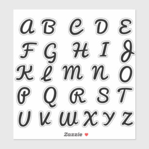 Sticker Lettres Initiales Monogramme Alphabet