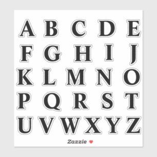 Sticker Lettres Initiales Monogramme Alphabet