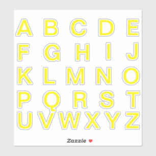 Sticker Lettres Initiales Monogramme Alphabet