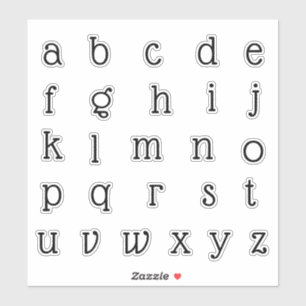 Sticker Lettres Initiales Monogramme Alphabet