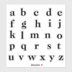 Sticker Lettres Initiales Monogramme Alphabet
