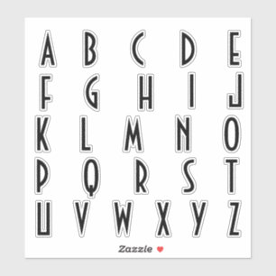 Sticker Lettres Initiales Monogramme Alphabet