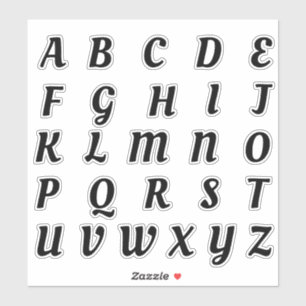 Sticker Lettres Initiales Monogramme Alphabet