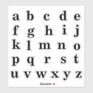 Sticker Lettres Initiales Monogramme Alphabet