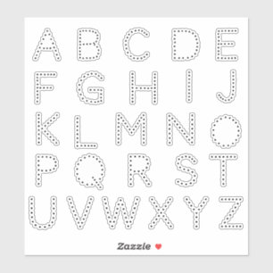 Sticker Lettres Initiales Monogramme Alphabet