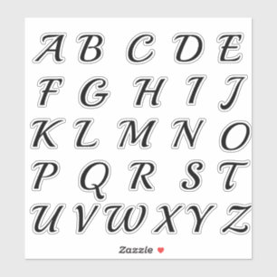 Sticker Lettres Initiales Monogramme Alphabet