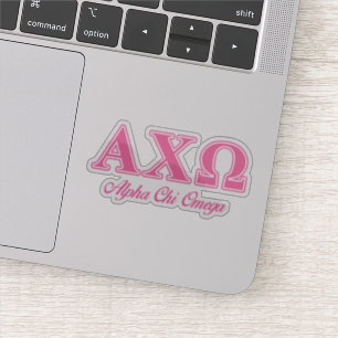 Sticker Lettres roses d'Omega de Chi d'Alphi