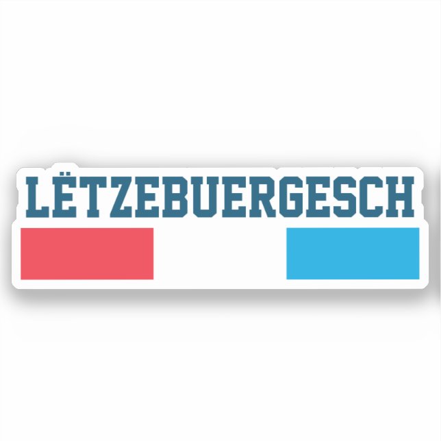 Sticker Lëtzebuergesch (Recto)