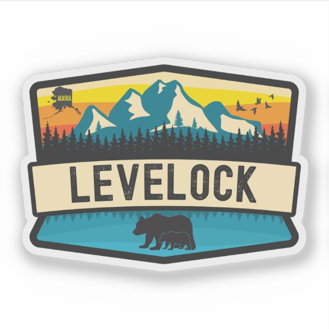 Sticker Levelock, Alaska (Devant)