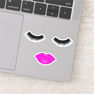 Sticker Lèvres et rose de mèches