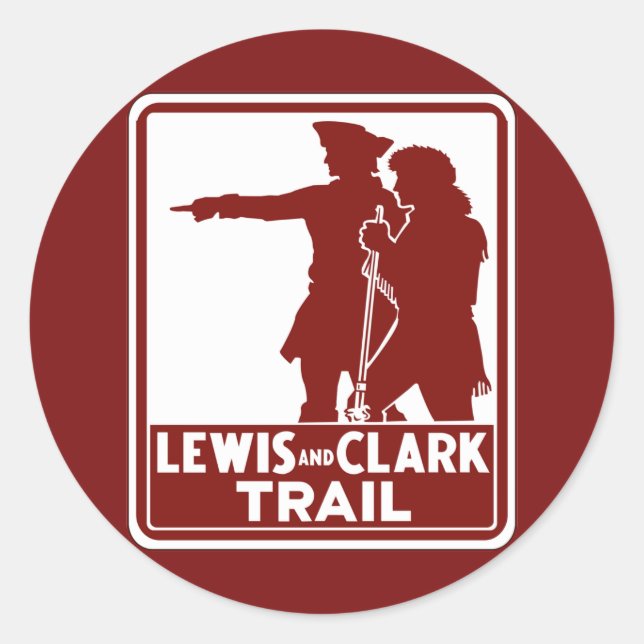 Sticker Lewis & Clark, Traffic Guide Sign, États-Unis (Devant)