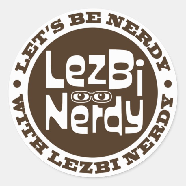 Sticker Lezbi Nerdy (Devant)