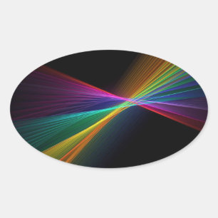 Sticker LGBT Oval Gay pride arc-en-ciel Pinpoint