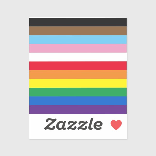 Sticker Lgbtq arc-en-ciel 11 bandes inclus drapeau gay pri (Feuille)