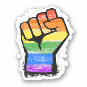 Sticker LGBTQ - Fierté traditionnelle arc-en-ciel