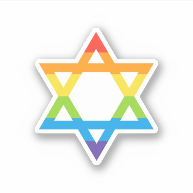 Sticker LGBTQ Juif Israël Étoile De David Pride Mois (Devant)