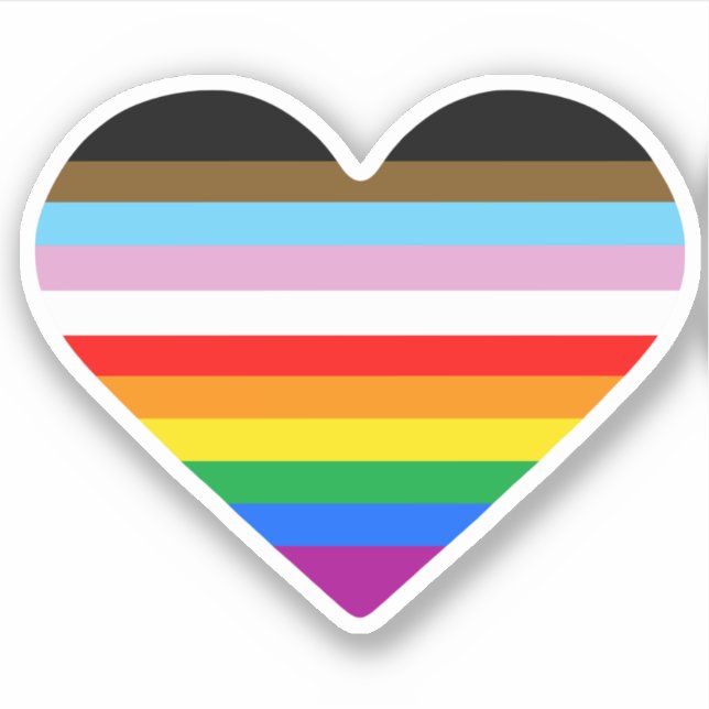 Sticker LGBTQ POC Heart (Devant)