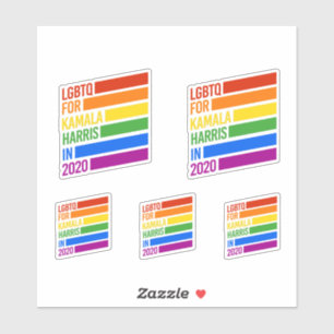 Sticker LGBTQ pour les rayures arc-en-ciel KAMALA HARRIS