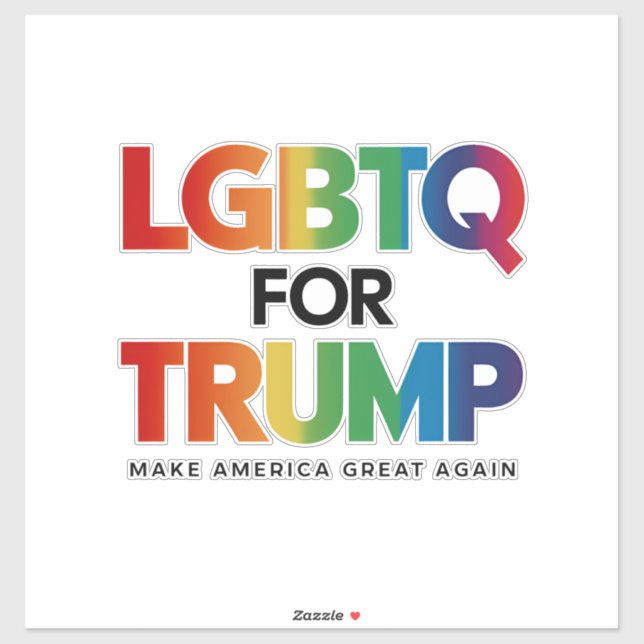 STICKER LGBTQ POUR TRUMP GAY LESBIAN POUR TRUMP 2024 (Feuille)