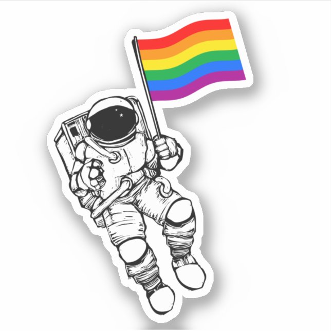 Sticker LGBTQ Pride Moonman (Devant)