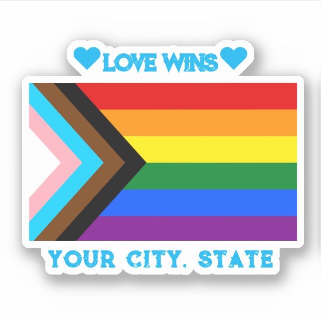 Sticker LGBTQIA Pride Flag  (Devant)