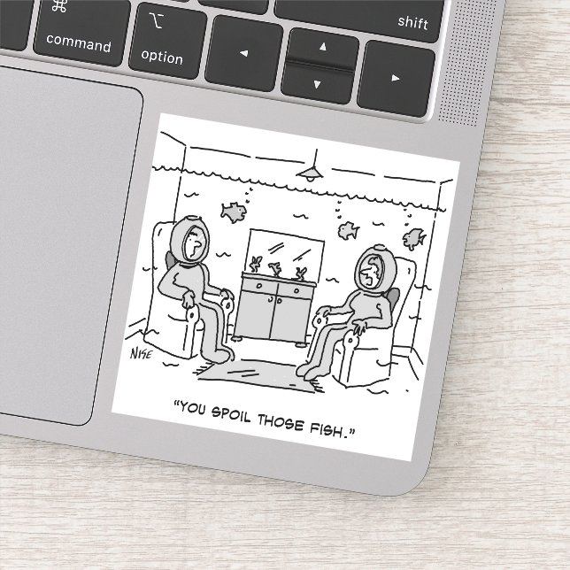 Sticker L'Homme Gâche Son Poisson Tropical (Détail)