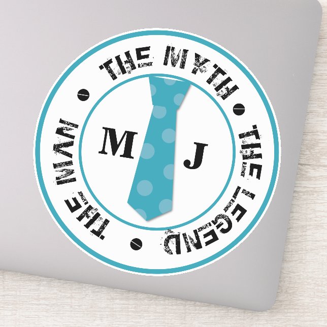 Sticker L'homme le mythe la légende nom personnalisé (Détail)