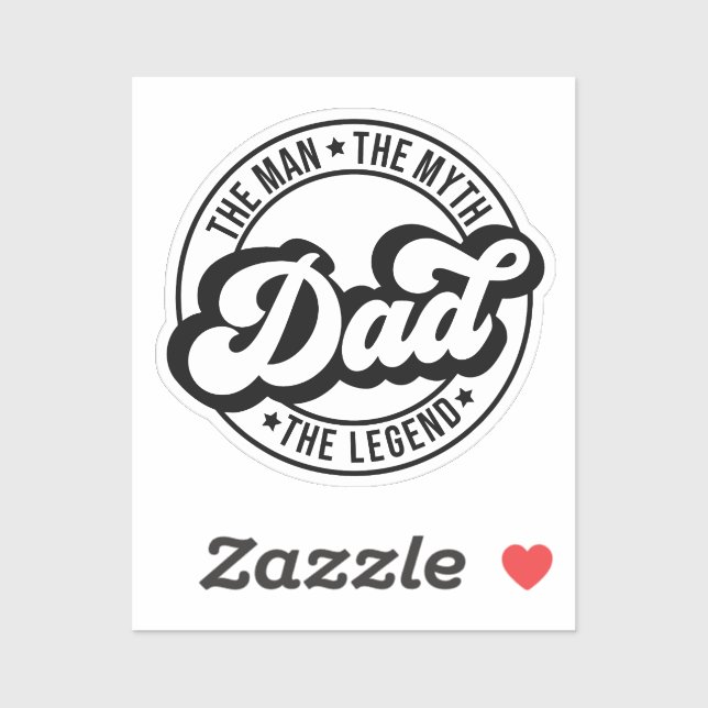 Sticker L'homme, le mythe, la légende, papa, père, papa, (Feuille)