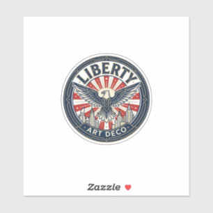 Sticker Liberté Aventure Patriotique Patriotique Pulp Book