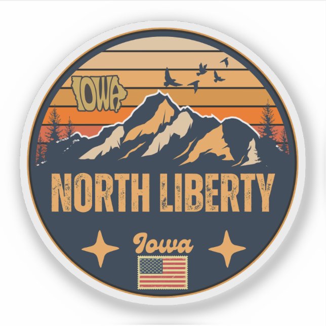 Sticker Liberté du Nord, Iowa (Devant)