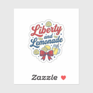 Sticker Liberté et limonade patriotique citron vecteur T-s