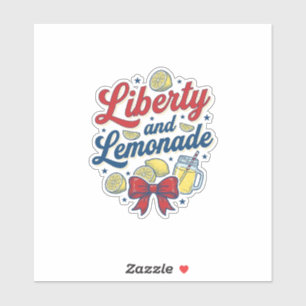 Sticker Liberté et limonade patriotique citron vecteur T-s