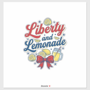 Sticker Liberté et limonade patriotique Lemon Vector T-shi