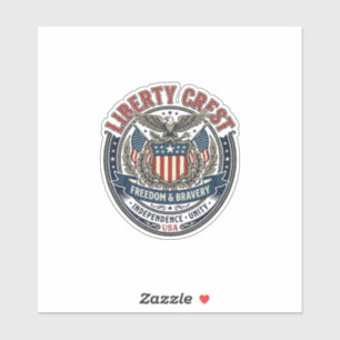 Sticker Liberty Crest Patriotique Patriotique Héraldique B