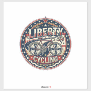 Sticker Liberty Cyclisme Patriotique Patriotique Cyclisme