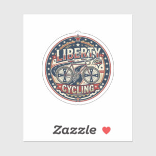 Sticker Liberty Cyclisme Patriotique Patriotique Cyclisme