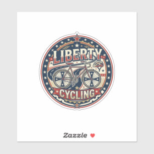 Sticker Liberty Cyclisme Patriotique Patriotique Cyclisme