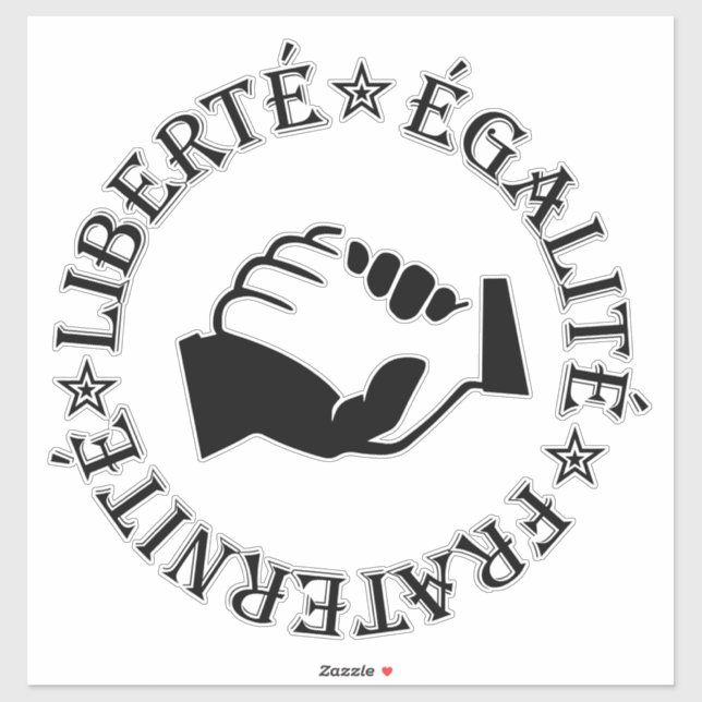 Sticker Liberty, equality, fraternity (Feuille)