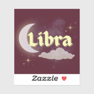 Sticker Libra Céleste esthétique Dreamy Moon Cloud Stars