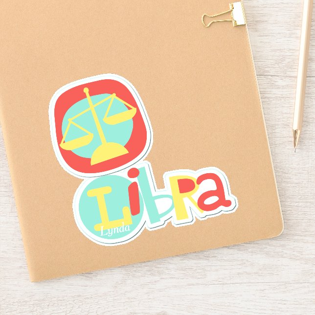 Sticker Libra the Scales Zodiac Contour (Carnet)